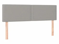 Clicnbuy Cama box spring colchón y luces LED tela gris claro 140x190 cm Best