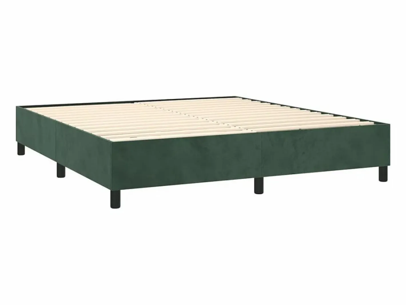 Cama box spring colchón y LED terciopelo oscuro 160x200cm^Clicnbuy Outlet