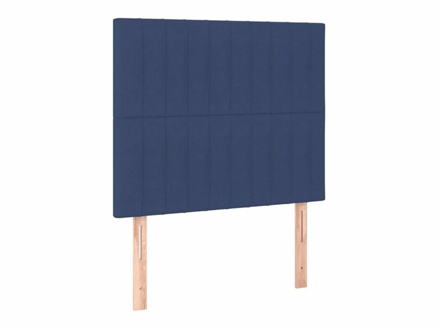 Clicnbuy Somier Tapizado|Somier - 90X190Cm|Cama box spring colchón y luces LED tela azul 90x190 cm