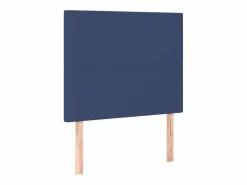 Clicnbuy Cama box spring colchón y luces LED tela azul 90x190 cm Sale