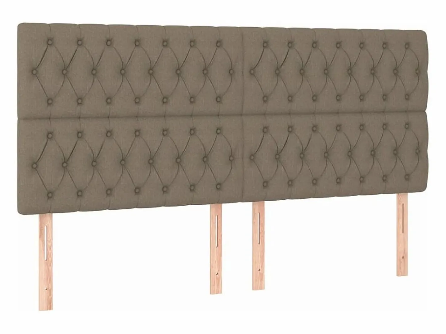 Clicnbuy Somier - 180X200Cm|Cama box spring colchón y luces LED tela gris taupe 180x200 cm