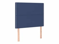 Clicnbuy Somier - 90X190Cm|Cama box spring colchón y luces LED tela azul 90x190 cm