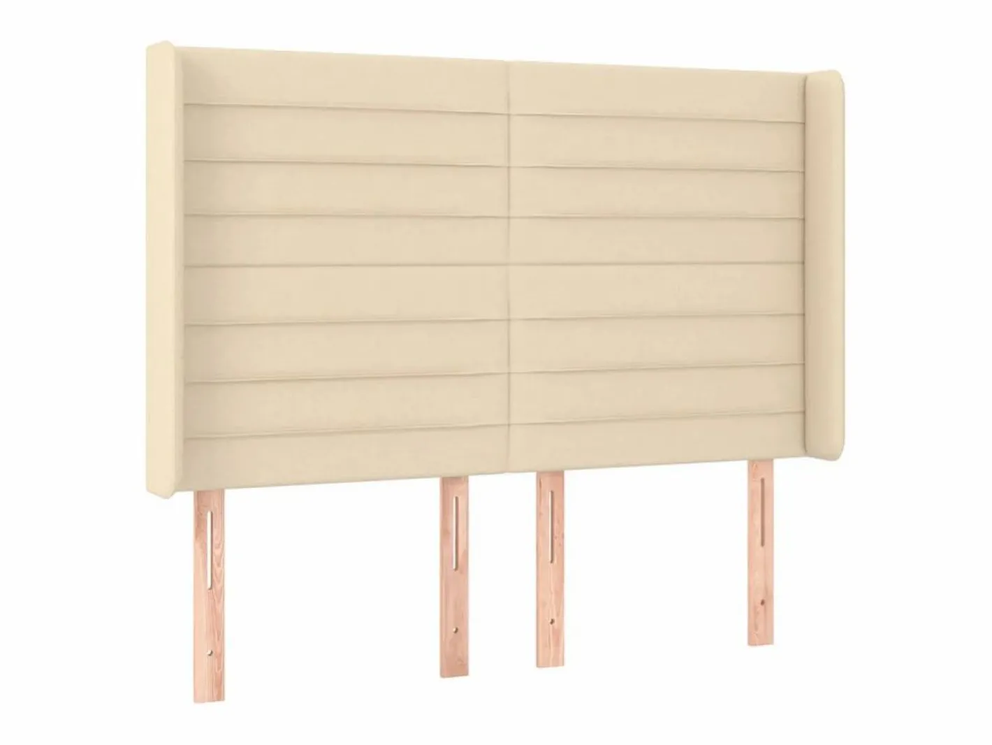 Cama box spring colchón y luces LED tela crema 140x190 cm^Clicnbuy Best