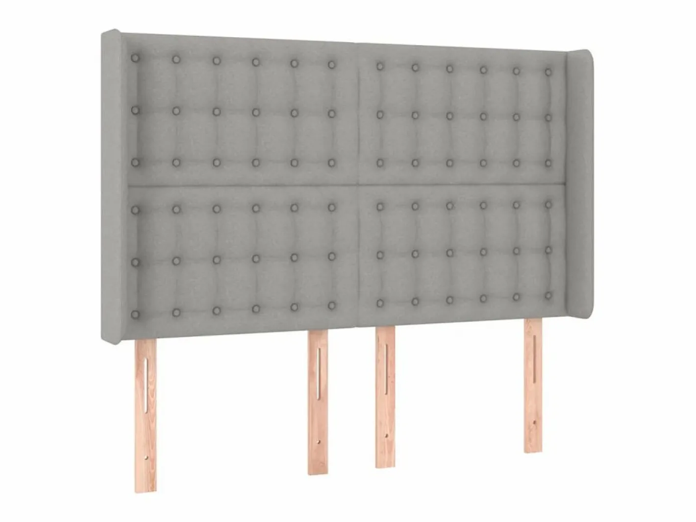 Clicnbuy Somier Tapizado|Somier - 140X190Cm|Cama box spring colchón y luces LED tela gris claro 140x190 cm