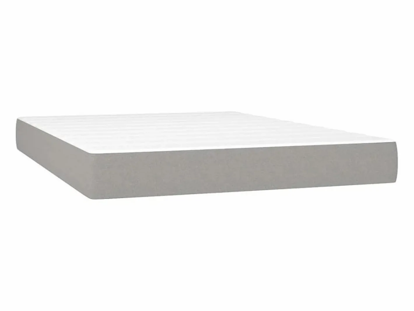 Clicnbuy Somier - 140X190Cm|Cama box spring colchón y luces LED tela gris claro 140x190 cm