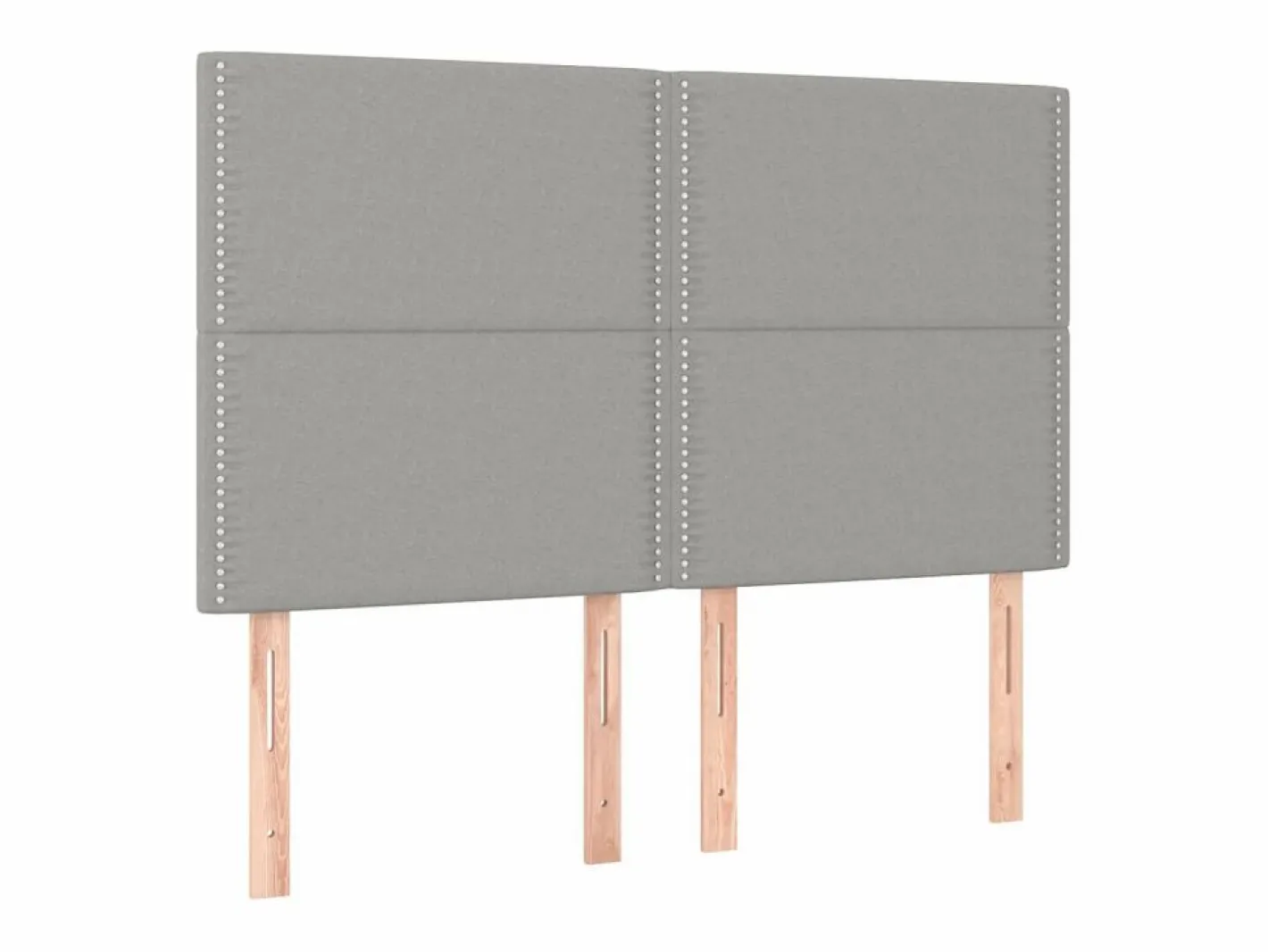 Clicnbuy Somier - 140X190Cm|Cama box spring colchón y luces LED tela gris claro 140x190 cm