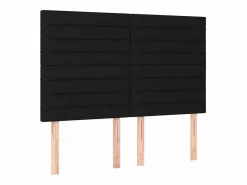Clicnbuy Cama box spring colchón y luces LED tela negro 140x190 cm Clearance