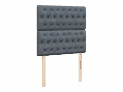 Clicnbuy Cama box spring con colchón terciopelo oscuro 90x190 cm Gris
