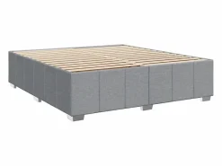 Clicnbuy Base De Cama De Láminas|Somier - 180X200Cm|Cama box spring con colchón tela claro 180x200 cm