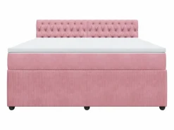 Clicnbuy Somier - 180X200Cm|Cama box spring con colchón terciopelo 180x200 cm