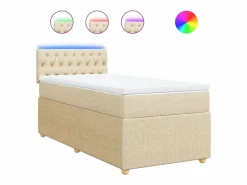 Clicnbuy Somier - 90X190Cm|Cama box spring con colchón tela color 90x190 cm