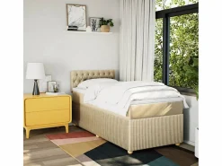 Clicnbuy Somier - 90X190Cm|Cama box spring con colchón tela color 90x190 cm