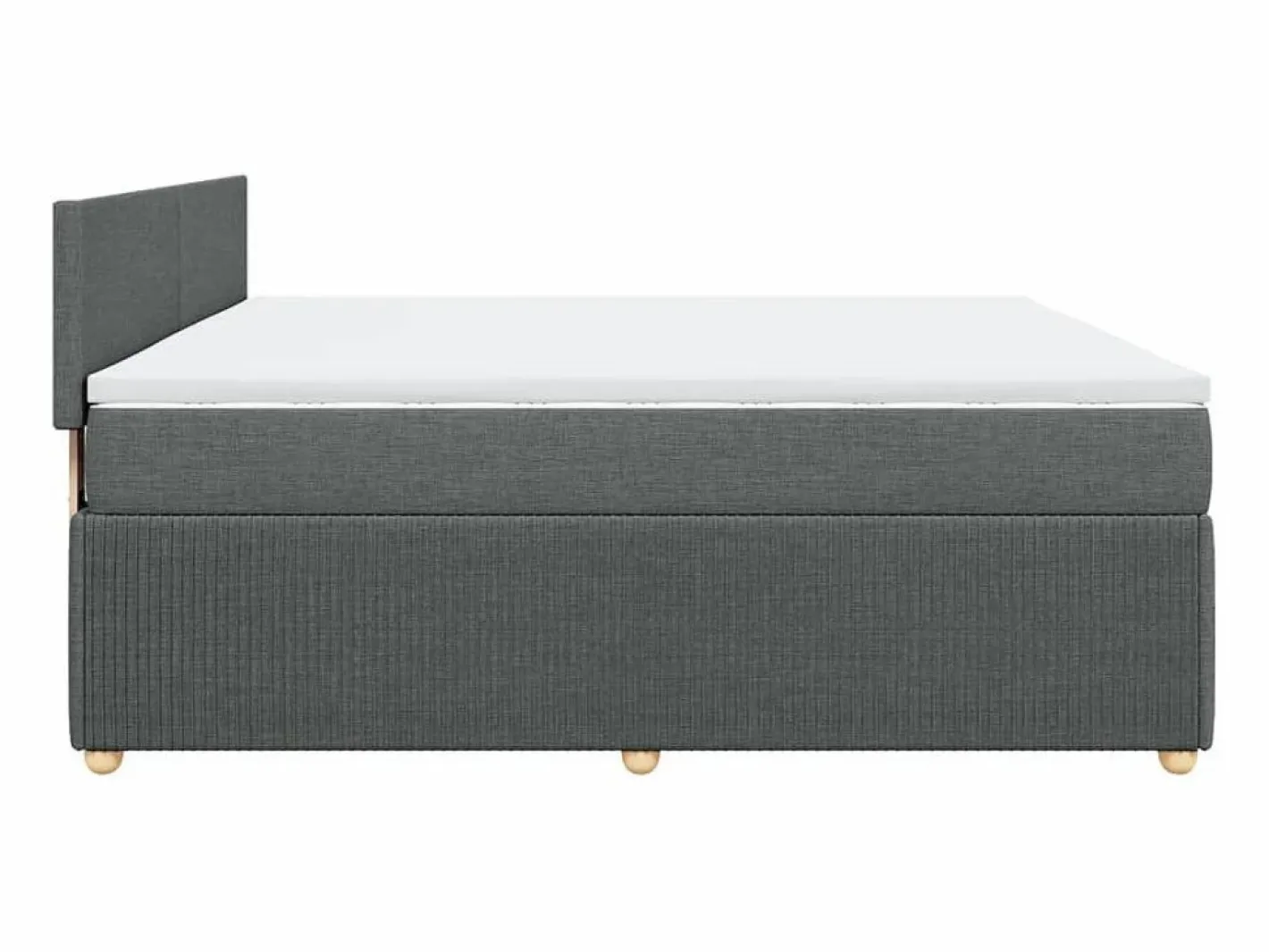 Cama box spring con colchón tela oscuro 180x200 cm^Clicnbuy Clearance