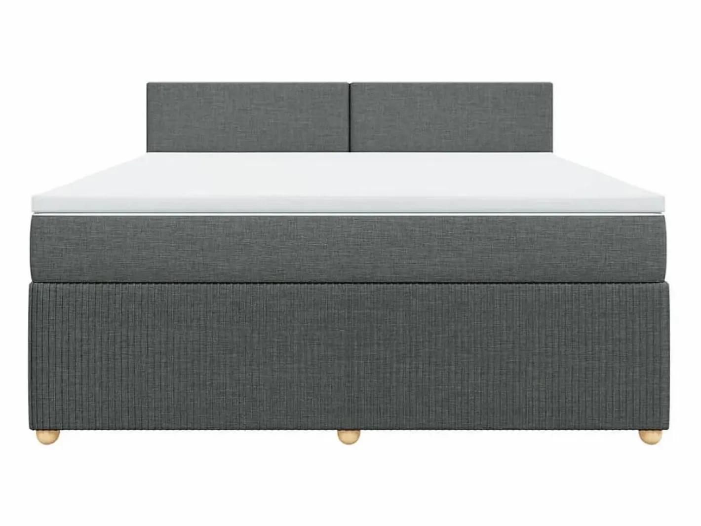 Cama box spring con colchón tela oscuro 180x200 cm^Clicnbuy Clearance