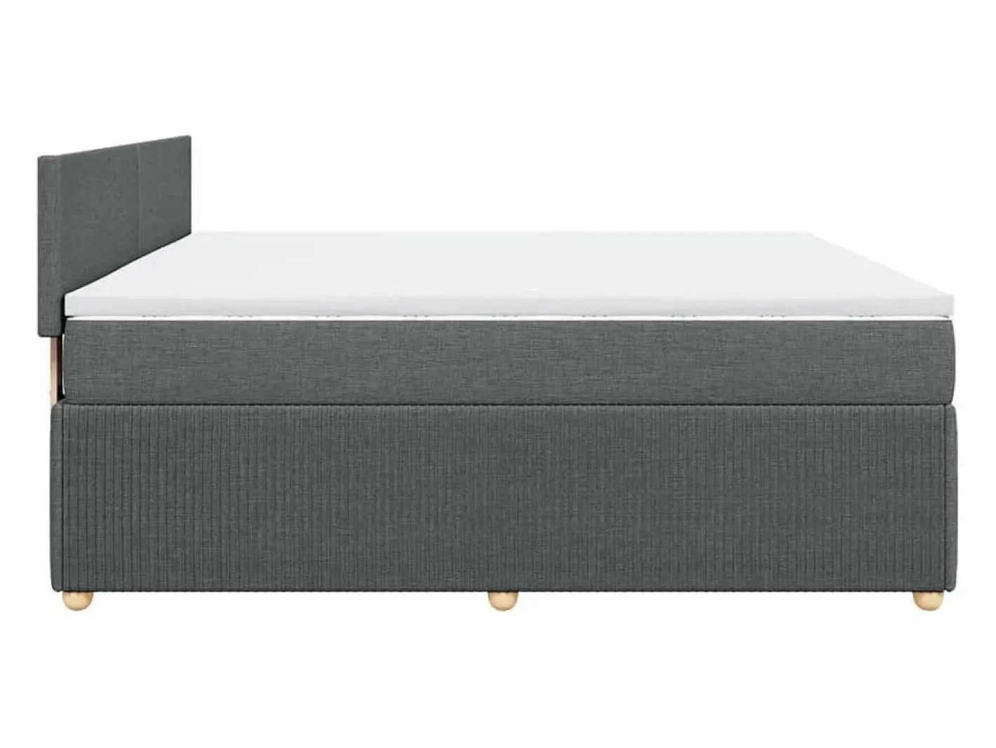 Cama box spring con colchón tela oscuro 180x200 cm^Clicnbuy Clearance