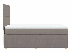 Clicnbuy Cama box spring con colchón tela gris taupe 90x190 cm Topo Clearance