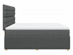 Clicnbuy Base De Cama De Láminas|Somier - 180X200Cm|Cama box spring con colchón tela oscuro 180x200 cm