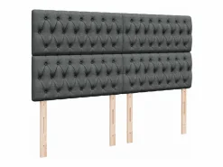 Clicnbuy Base De Cama De Láminas|Somier - 180X200Cm|Cama box spring con colchón tela oscuro 180x200 cm