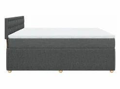 Cama box spring con colchón tela oscuro 180x200 cm^Clicnbuy Sale