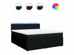 Clicnbuy Base De Cama De Láminas|Somier - 180X200Cm|Cama box spring con colchón tela 180x200 cm