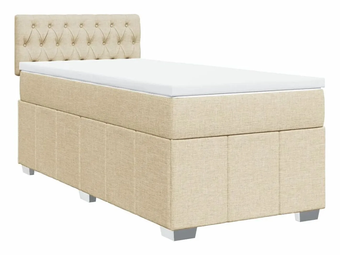 Cama box spring con colchón tela color 90x190 cm^Clicnbuy Hot
