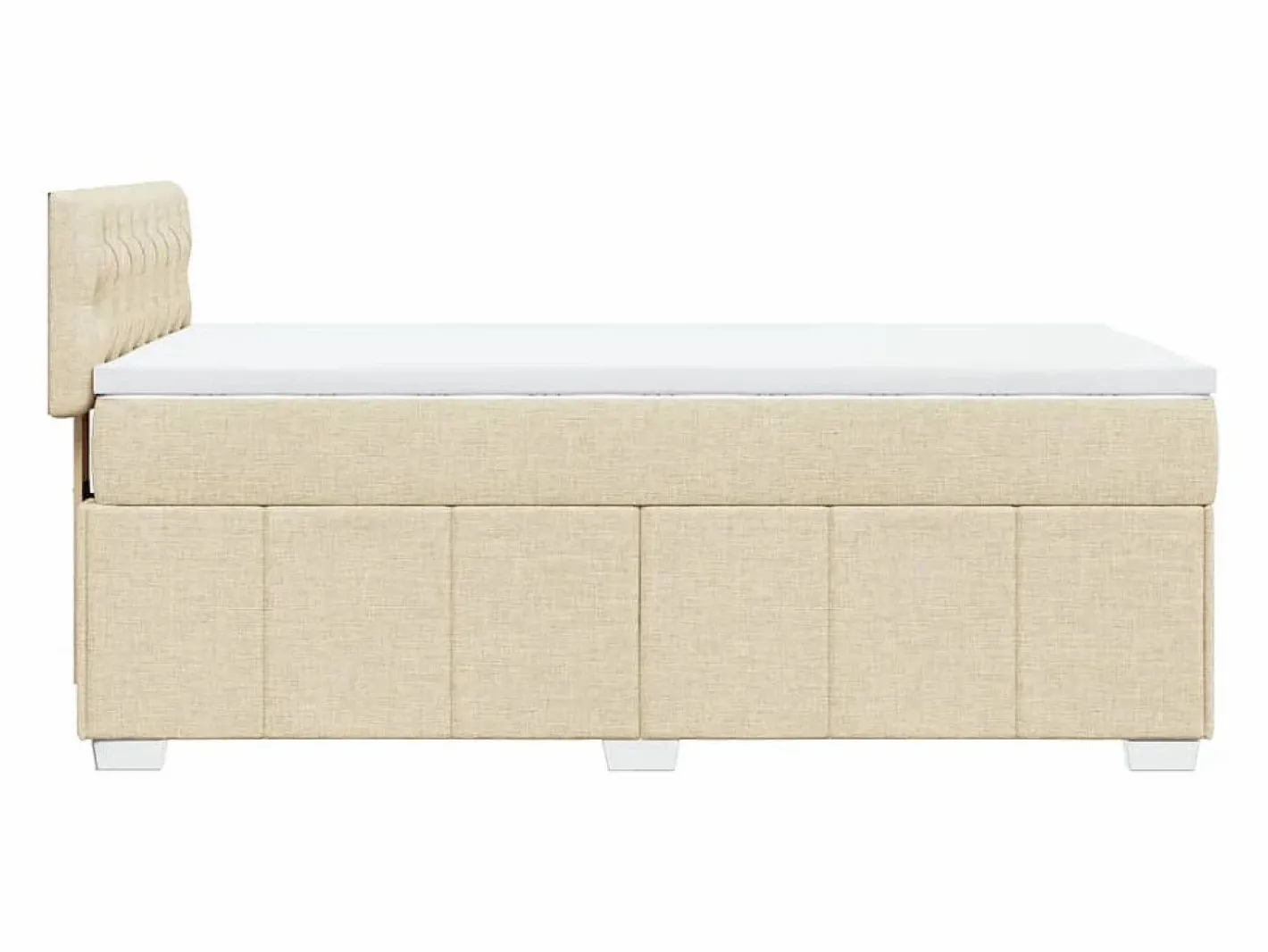 Cama box spring con colchón tela color 90x190 cm^Clicnbuy Hot