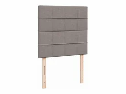 Clicnbuy Somier - 90X190Cm|Cama box spring con colchón tela gris taupe 90x190 cm