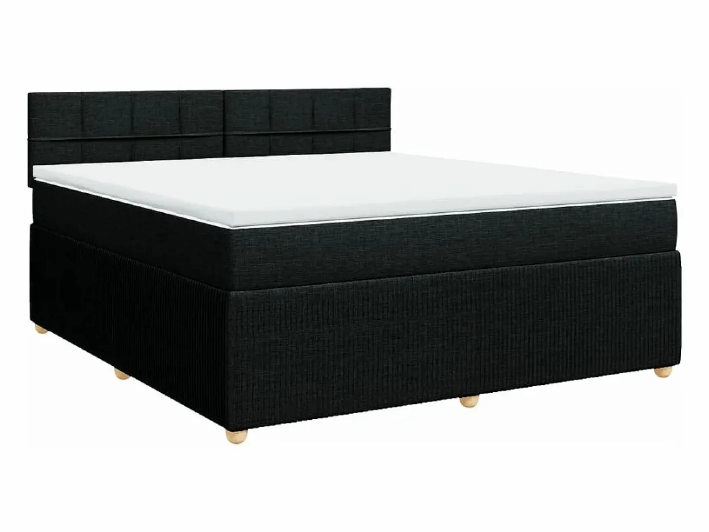 Cama box spring con colchón tela 180x200 cm^Clicnbuy Discount