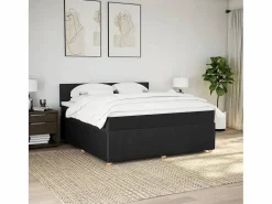 Cama box spring con colchón tela 180x200 cm^Clicnbuy Discount