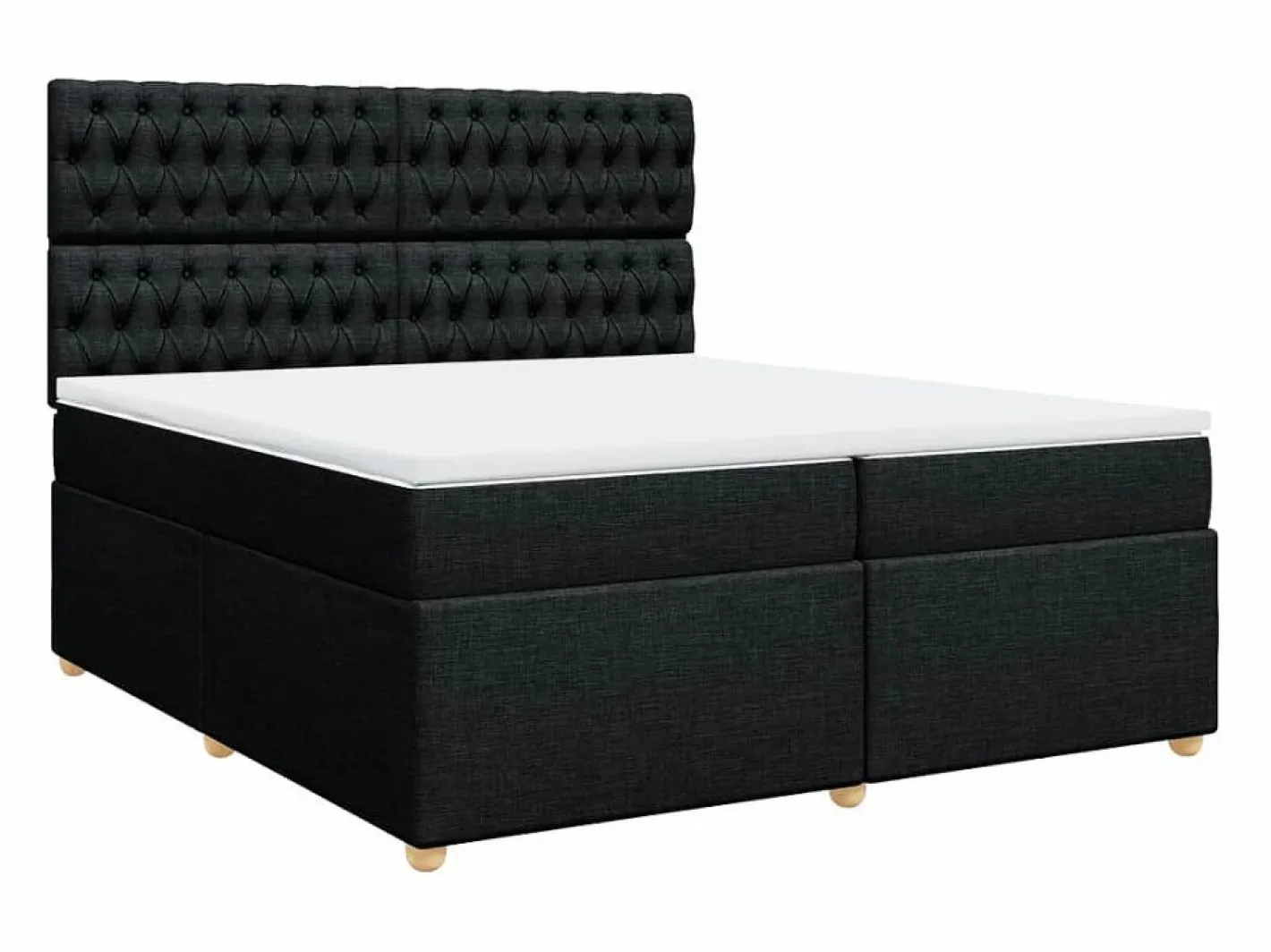 Cama box spring con colchón tela 200x200 cm^Clicnbuy Best