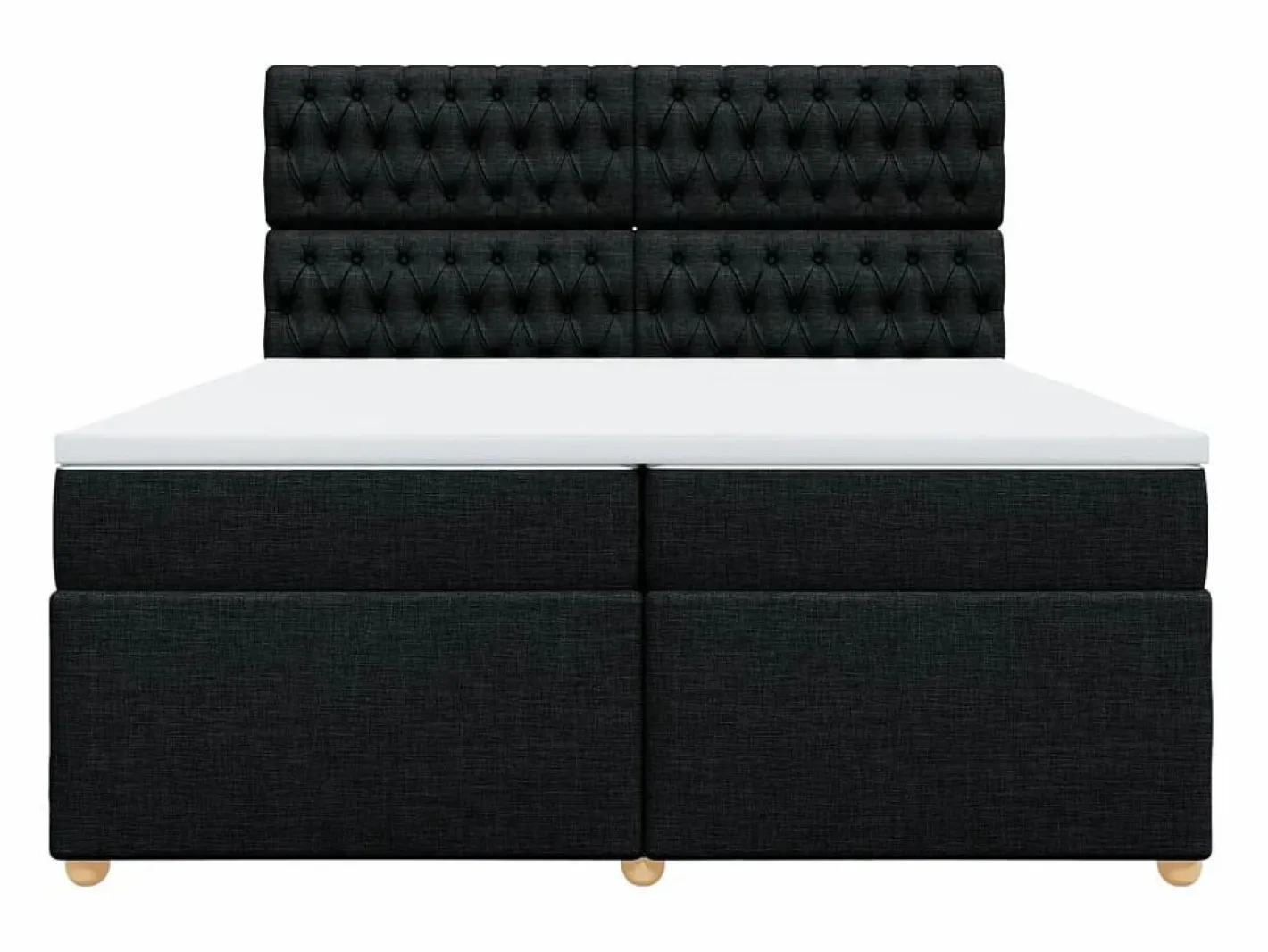 Cama box spring con colchón tela 200x200 cm^Clicnbuy Best