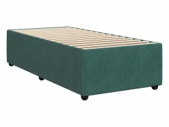 Clicnbuy Somier - 90X190Cm|Cama box spring con colchón terciopelo oscuro 90x190 cm
