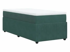 Clicnbuy Somier - 90X190Cm|Cama box spring con colchón terciopelo oscuro 90x190 cm