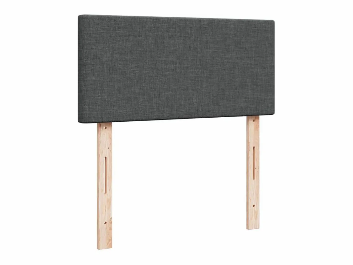 Cama box spring con colchón tela oscuro 90x190 cm^Clicnbuy Discount