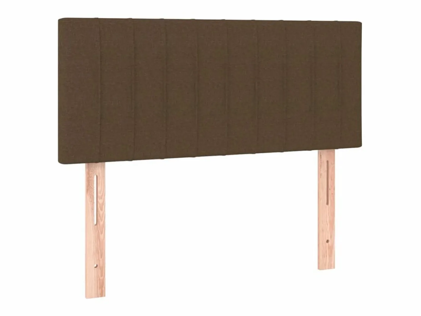 Cama box spring con colchón y LED tela marrón oscuro 120x200 cm^Clicnbuy New