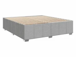 Clicnbuy Cama box spring con colchón tela claro 180x200 cm Gris Hot
