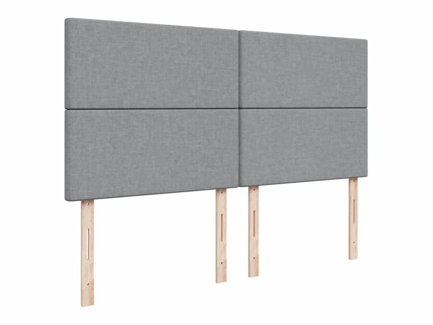 Cama box spring con colchón tela claro 180x200 cm^Clicnbuy New