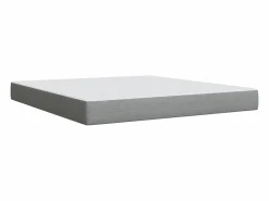 Cama box spring con colchón tela claro 180x200 cm^Clicnbuy New