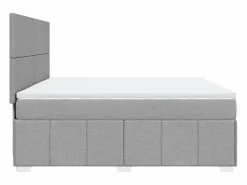 Clicnbuy Somier - 180X200Cm|Cama box spring con colchón tela claro 180x200 cm