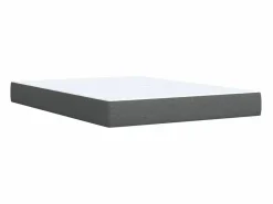 Cama box spring con colchón tela oscuro 140x190 cm^Clicnbuy Discount