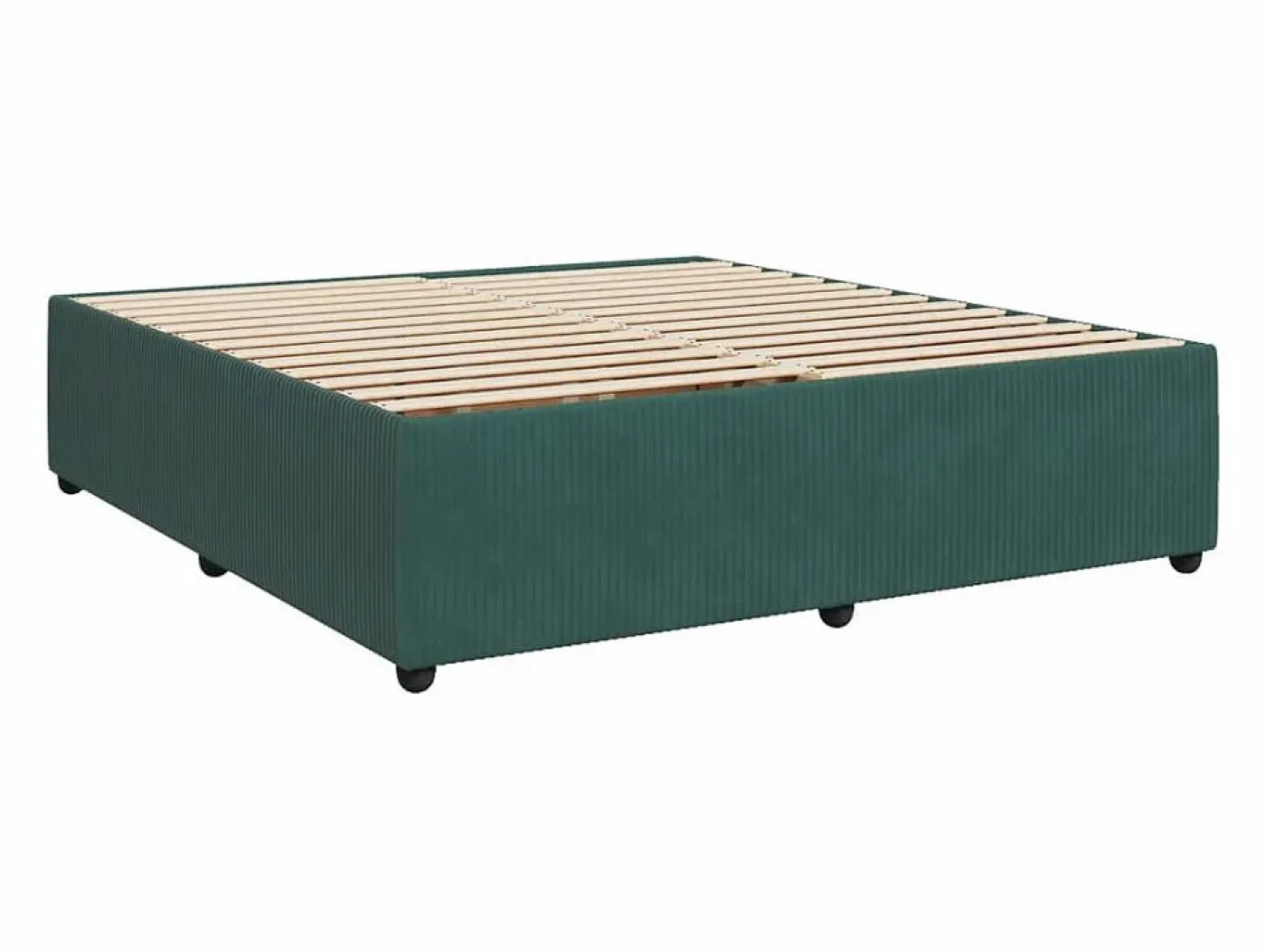Clicnbuy Cama box spring con colchón terciopelo oscuro 180x200 cm Verde Best