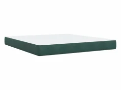 Clicnbuy Cama box spring con colchón terciopelo oscuro 180x200 cm Verde Best