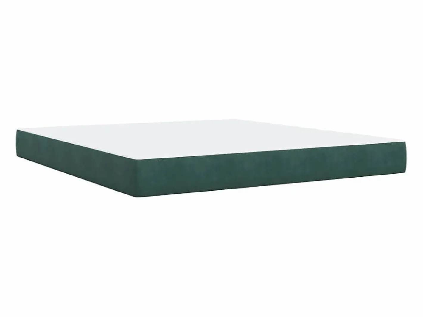 Clicnbuy Cama box spring con colchón terciopelo oscuro 180x200 cm Verde Best