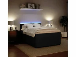 Clicnbuy Base De Cama De Láminas|Somier - 140X190Cm|Cama box spring con colchón terciopelo 140x190 cm