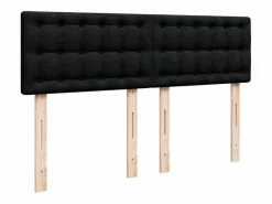 Clicnbuy Cama box spring con colchón tela 160x200 cm Negro Clearance