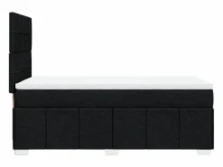 Clicnbuy Cama box spring con colchón tela 90x190 cm Negro Outlet