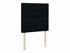 Clicnbuy Cama box spring con colchón tela 90x190 cm Negro Outlet
