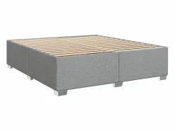 Clicnbuy Somier - 180X200Cm|Cama box spring con colchón tela claro 180x200 cm