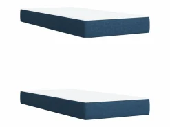Clicnbuy Cama box spring con colchón tela 200x200 cm Azul Hot