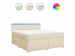 Clicnbuy Base De Cama De Láminas|Cama box spring con colchón tela color 180x200 cm